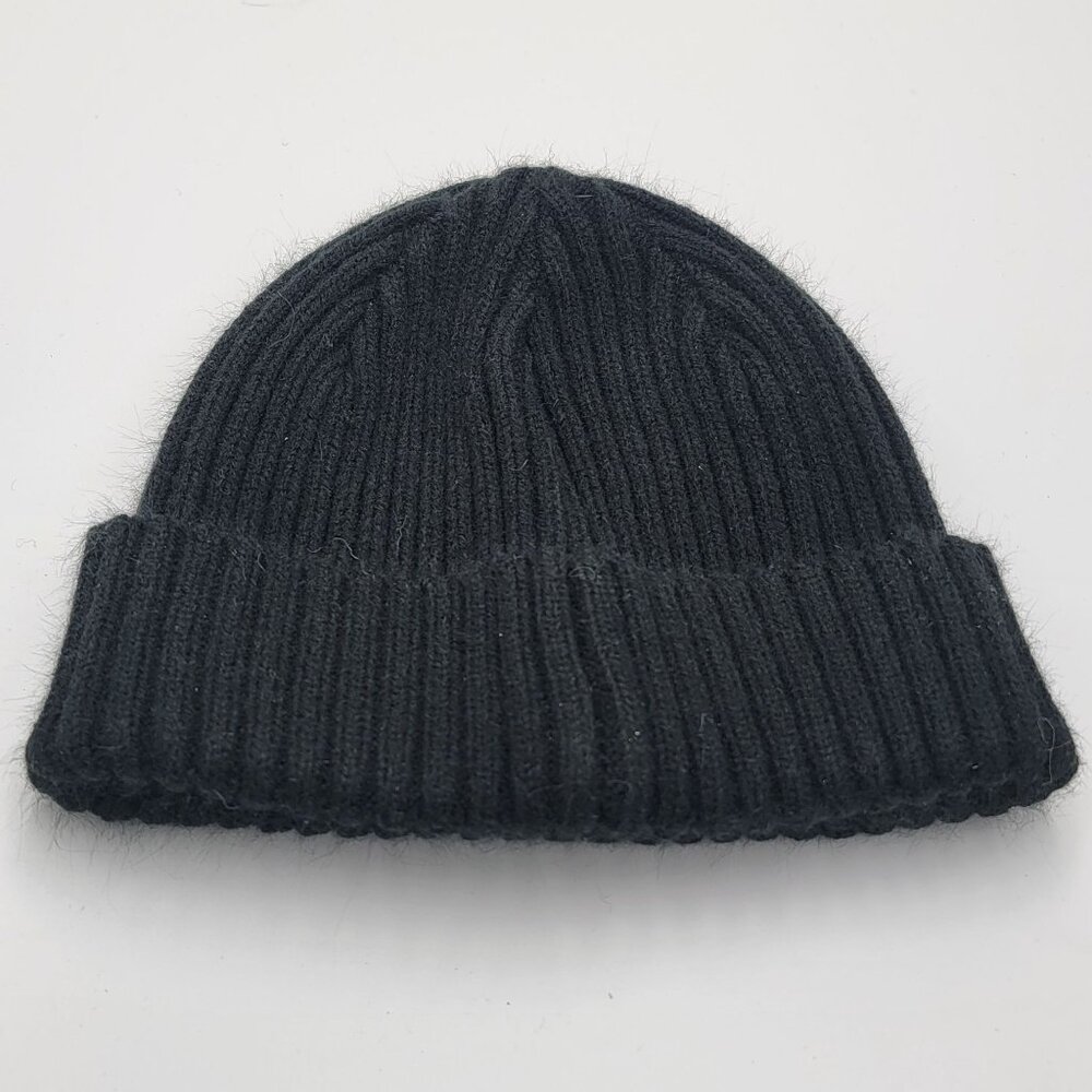 Timberland Black Ribbed Knit Beanie With Logo Patch For Adults - Picture 2 of 6